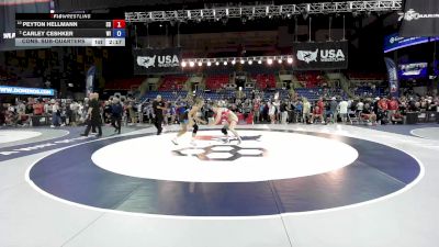 130 lbs Cons. Sub-quarters - Peyton Hellmann, SD vs Carley Ceshker, WI