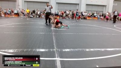 45 lbs Semifinal - Cameron Arnott, Seymour Youth Wrestling Club vs Brooklyn McLeod, Bison Takedown