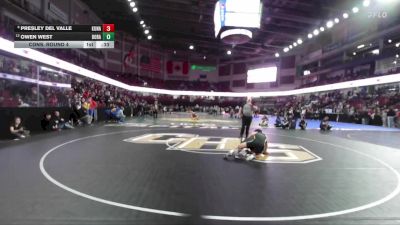 126 lbs Cons. Round 4 - Owen West, Borah vs Presley Del Valle, Kuna