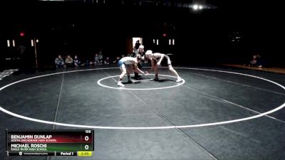 135 lbs 1st Place Match - Michael Roschi, Eagle River High School vs Benjamin Dunlap, South Anchorage High School