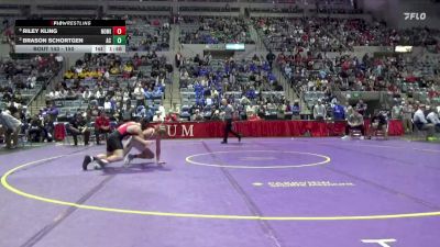 150 lbs Quarterfinal - Brason Schortgen, Adams Central vs Riley Kling, North Miami