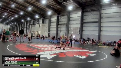 144 lbs Quarters - Cassandra Gonzales, Black Mambas vs Layla RIsler, Girls With Grit Blue