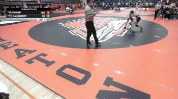 133 lbs Cons. Round 4 - Ty Daugherty, John Carroll University vs Eli Sneed, Cornell College