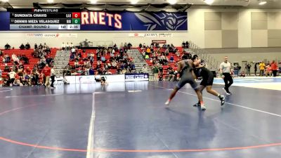 184 lbs Champ. Round 2 - Sundiata Chavis, Garrett College vs Dennis Meza Velasquez, Marymount