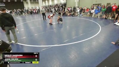 120 lbs Cons. Round 1 - Wesley Hagedorn, 505 Wrestling Club vs Jaxon Wilson, Sebolt Wrestling Academy