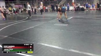 138 lbs Cons. Round 5 - Zoey Barber, Team Nebraska vs Jayda Fulp, Team Texas