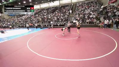 4A 190 lbs Champ. Round 1 - Landon Shumway, Mt View vs Jackson Hockersmith, Park City