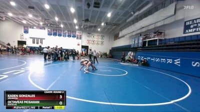 144 lbs Champ. Round 2 - Kaden Gonzales, Spearfish vs Octaveas McGahan, Douglas