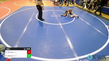 46 lbs Rr Rnd 3 - Norah Winkle, R.A.W. vs Reid Mankin, Bixby Youth Wrestling