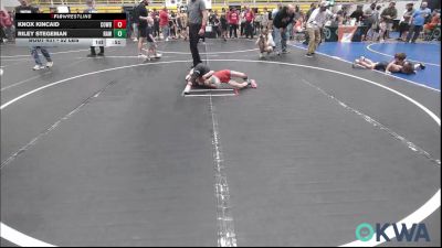 52 lbs Quarterfinal - Knox Kincaid, Cowboy Wrestling Club vs Riley Stegeman, Raw Wrestling Club