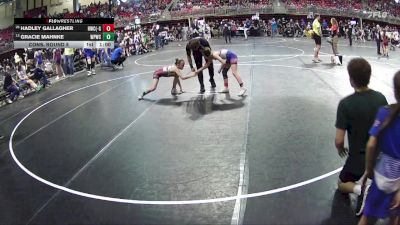 82 lbs Cons. Round 5 - Gracie Mahnke, West Point Wrestling Club vs Hadley Gallagher, Hawks Wrestling Club (Lincoln) - Girls