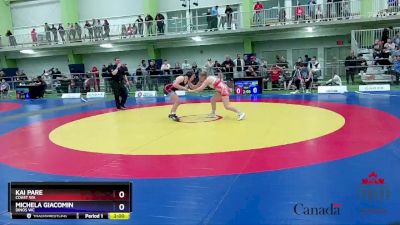 57kg Semifinal - Kai Pare, Coast WA vs Michela Giacomin, Dinos WC