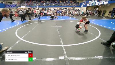 43-46 lbs Round Of 16 - Lillian Shuemake, Pirate Wrestling Club vs Evelyn Pierce, Verdigris Youth Wrestling