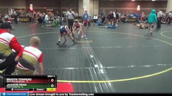 85 lbs Round 2 (6 Team) - Bradyn Tompkins, Backyard Brawlers vs Jackson Dean, Team Palmetto