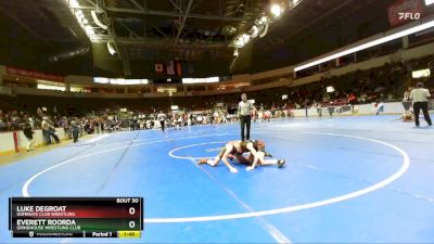 98 lbs Quarterfinal - Everett Roorda, Grindhouse Wrestling Club vs Luke DeGroat, Dominate Club Wrestling