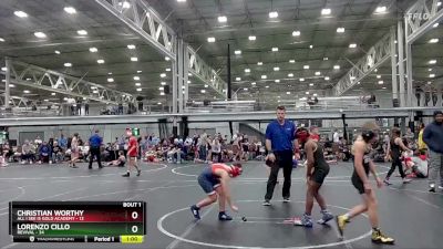 80 lbs Semis (4 Team) - Christian Worthy, All I See Is Gold Academy vs Lorenzo Cillo, Revival