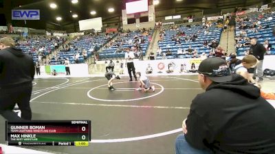 67 lbs Semifinal - Max Hinkle, The Best Wrestler vs Gunner Boman, Team Lightning Wrestling Club