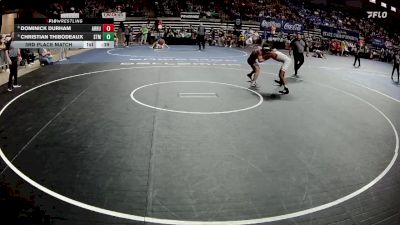 D 2 138 lbs 3rd Place Match - Dominick Durham, Archbishop Rummel vs Christian Thibodeaux, St. Thomas More