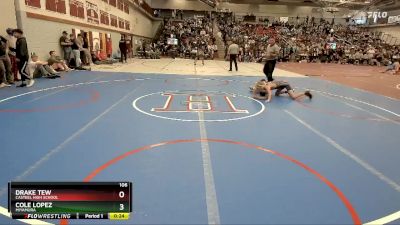 106 lbs Cons. Round 3 - Cole Lopez, Miyamura vs Drake Tew, Casteel High School