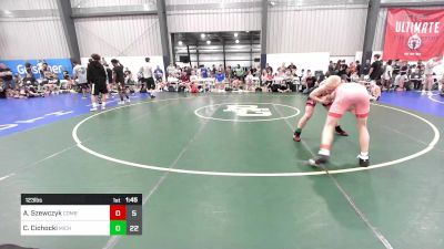 123 lbs 7th Place - Aidan Szewczyk, Combat WC vs Carter Cichocki, Michigan Premier Blue