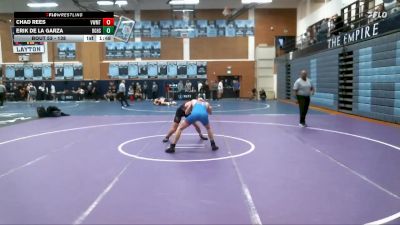 138 lbs Champ. Round 2 - Erik De La Garza, Bishop Gorman HS vs Chad Rees, Viewmont