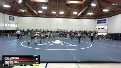 125 lbs Champ. Round 1 - Ezequiel Vela, Cal Poly SLO vs Will VomBaur, Utah Valley