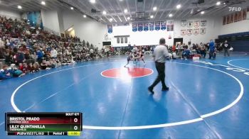 120 lbs 1st Place Match - Lilly Quintanilla, Thermopolis vs Bristol Prado, Chadron Girls