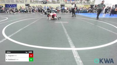 55 lbs Consolation - Larenz Ingram, RSA RedStorm vs Kason Gabbard, Raw Wrestling Club