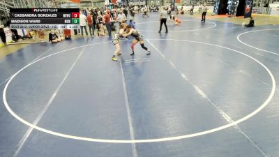 Junior Girls - 155 lbs Quarters - Cassandra Gonzales, MN Elite Wrestling Club vs Madison Ward, Midwest Xtreme Wrestling