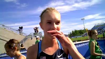 Eleanor Fulton after making the 3k Steeple Final with PR of 10:25 2010 World Junior Champs