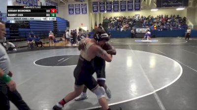 184 lbs Quarterfinal - Josiah Morones, Eureka vs Danny Cox, University Of Dubuque