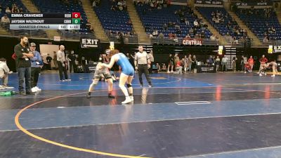 142 lbs Quarterfinal - Emma Cravener, Redbank Valley vs Jayden Wiltrout, Connellsville