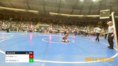 61 lbs Round Of 32 - Beau Fisher, HURRICANE WRESTLING ACADEMY vs Maddox Clayberg, Sebolt Wrestling Academy