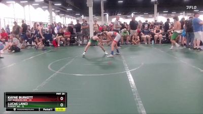 100 lbs Round 5 (6 Team) - Kayne Burkett, Mat Warriors Red vs Lucas Lanci, Pursuit WA