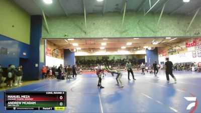 126 lbs Cons. Round 3 - Manuel Meza, Calvary Chapel Downey vs Andrew McAdam, Simi Valley