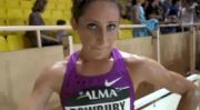 Shannon Rowbury after big 3k PB 8:31 and #2 all-time at 2010 Monaco Diamond League