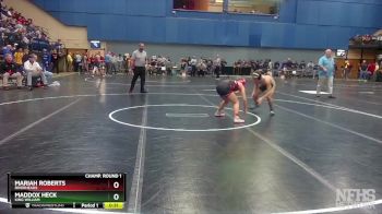 2 - 106 lbs Cons. Round 3 - Maddox Heck, King William vs Mariah Roberts, Riverheads