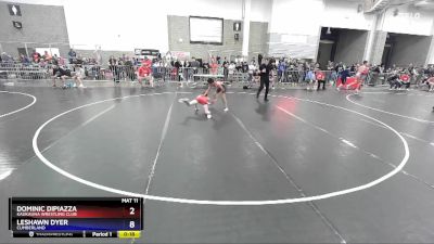 82 lbs Quarterfinal - Dominic DiPiazza, Kaukauna Wrestling Club vs Leshawn Dyer, Cumberland