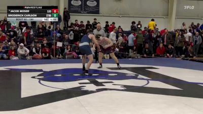 190 lbs Champ. Round 1 - Jacob Moser, SJCI vs Broderick Carlson, St. Mary`s