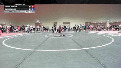 92 lbs Champ. Round 1 - Cole Martin, MO vs Owen Taylor, KS