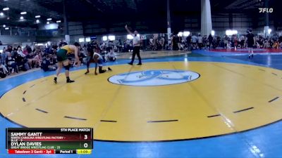 144 lbs Placement Matches (8 Team) - Dylan Davies, GREAT BRIDGE WRESTLING CLUB vs Sammy Gantt, NORTH CAROLINA WRESTLING FACTORY - BLUE