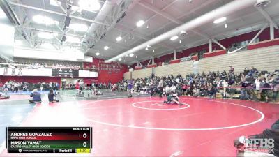 128 lbs Champ. Round 3 - Andres Gonzalez, Napa High School vs Mason Yamat, Castro Valley High School