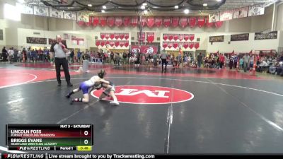 70 lbs Quarterfinal - Lincoln Foss, Pursuit Wrestling Minnesota vs Briggs Evans, Heartland Wrestling Academy