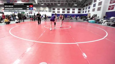 160 lbs Cons. Round 2 - Mya Willis, Missouri Valley College vs Annsleigh Alexander, Central Methodist University