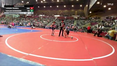 70 lbs Quarterfinal - Jorgen Trudell, Pottsville Apache Youth Wrestling vs Raylan Scroggins, Team Conquer Wrestling