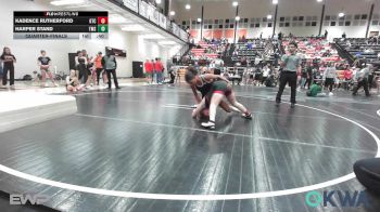 126 lbs Quarterfinal - Kadence Rutherford, Grove Takedown Club vs Harper Stand, Tahlequah Middle School