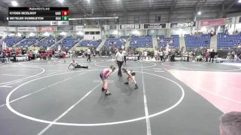58 lbs Consi Of 8 #2 - Kyden McElroy, Garden City Wrestling Club vs Beyeler Dumbleton, Bear Cave WC