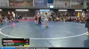 65 lbs Placement Matches (16 Team) - Cole Massey, Stronghold - Black vs Allie Proctor, The Big MF Purge