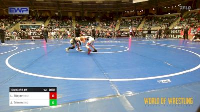 70 lbs Consi Of 8 #2 - Lawson Bloyer, Siouxland Wrestling Academy vs Jordan Trimm, Bulls