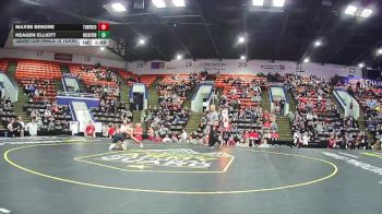 126 lbs Quarterfinals (8 Team) - Maxim Benore, Temperance Bedford vs Keagen Elliott, Rockford